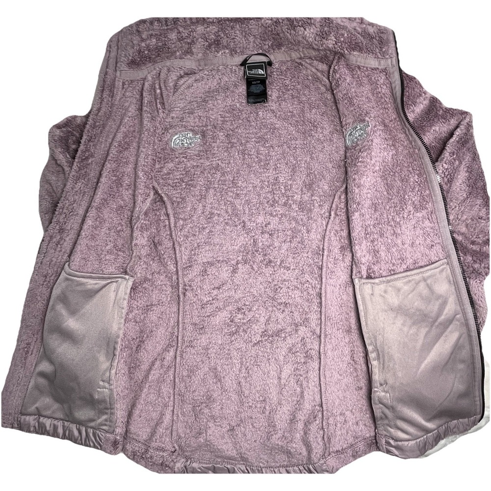 The North Face Women's Purple Full Zip Mid-Length Jacket Logo Long Sleeve XS - Picture 6 of 16